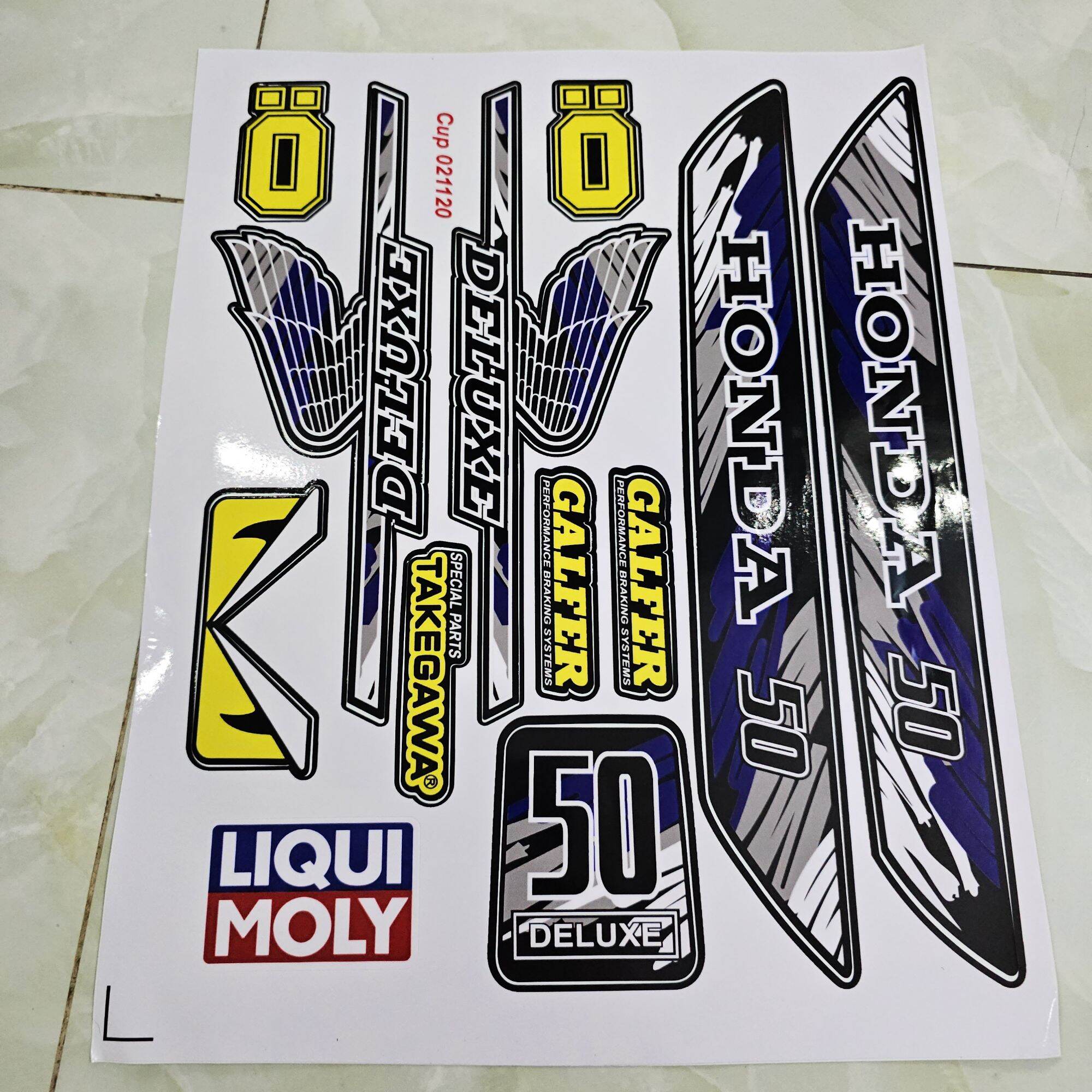 Tem xe honda cub 50 deluxe kèm logo