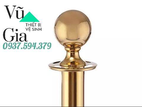 Cột chắn phân làn đầu tròn, trụ chắn inox phân cách (chưa bao gồm dây)