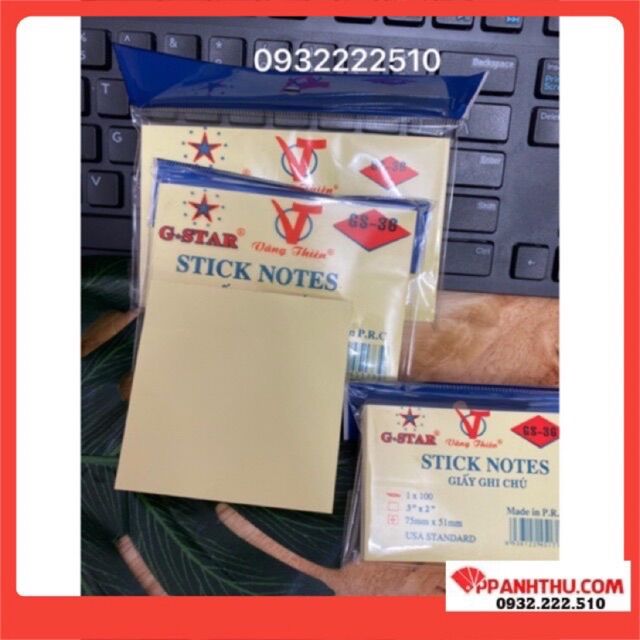 COMBO 2 GIẤY NOTE GHI CHÚ GSTAR ĐỦ SIZE