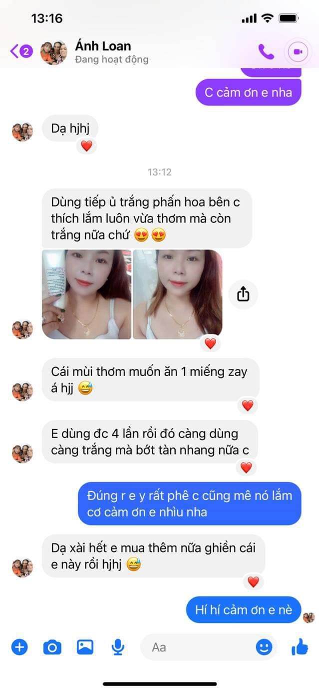 ủ trắng  da mặt phấn hoa.