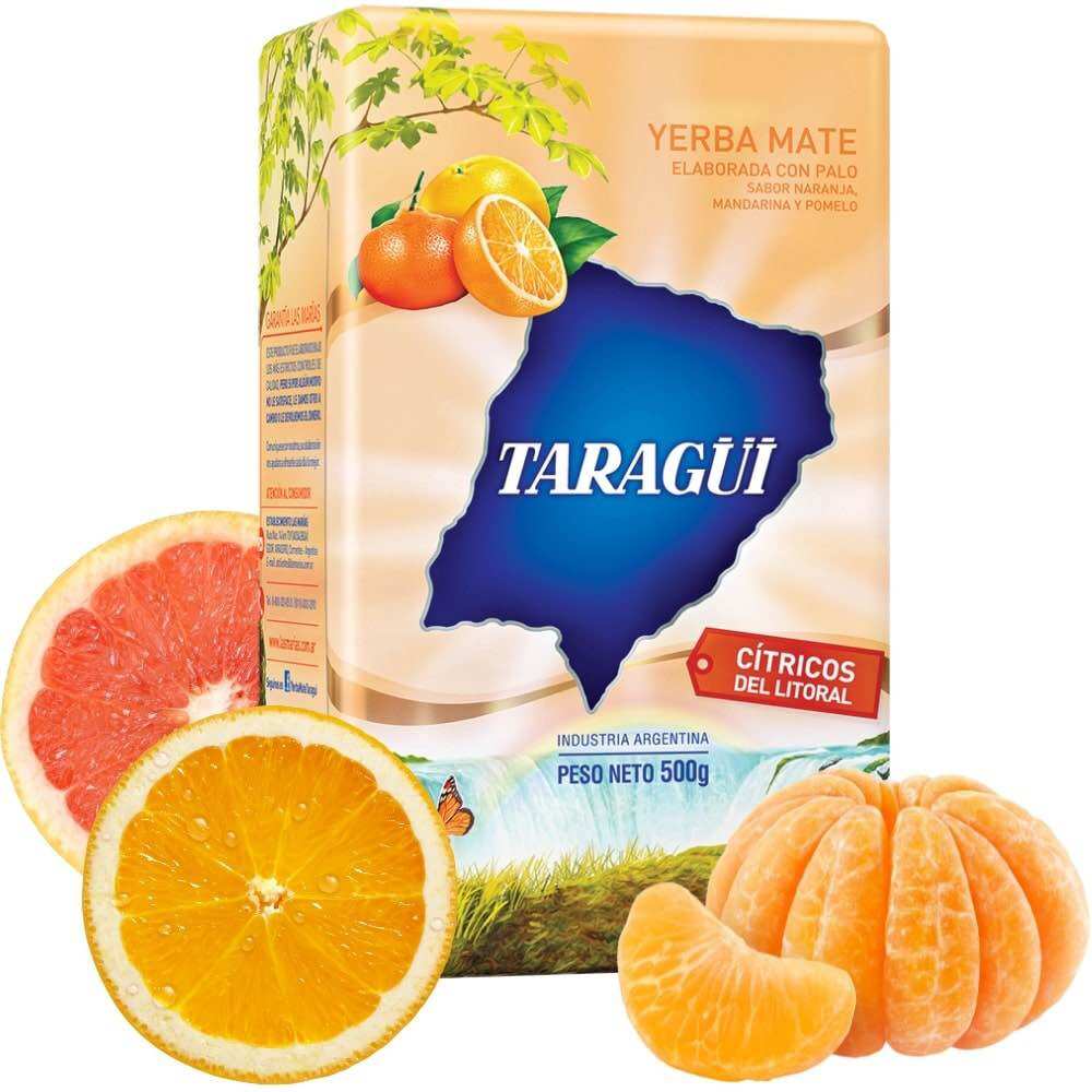 Yerba maté fruit taragui tea 500gram-a combination of 3 types of Orange, pocket and grapefruit with a fresh tropical fragrance