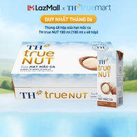 Thùng 48 hộp sữa hạt mắc ca TH true NUT 180 ml (180 ml x 48)