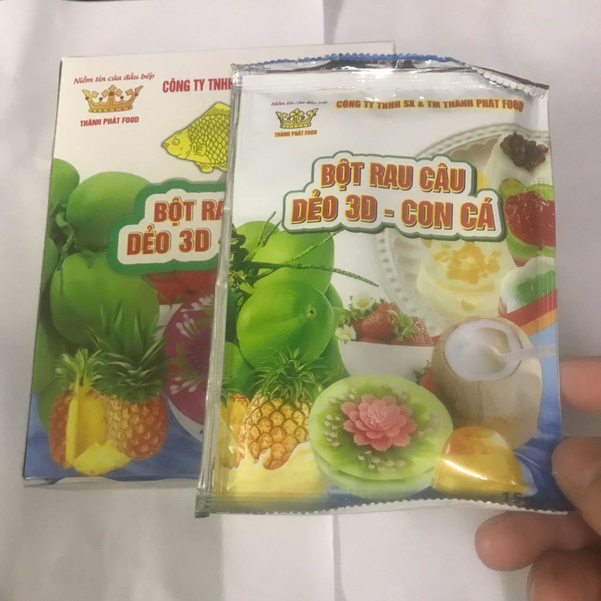 Bột rau câu dẻo 3D con cá gói nhỏ 15g