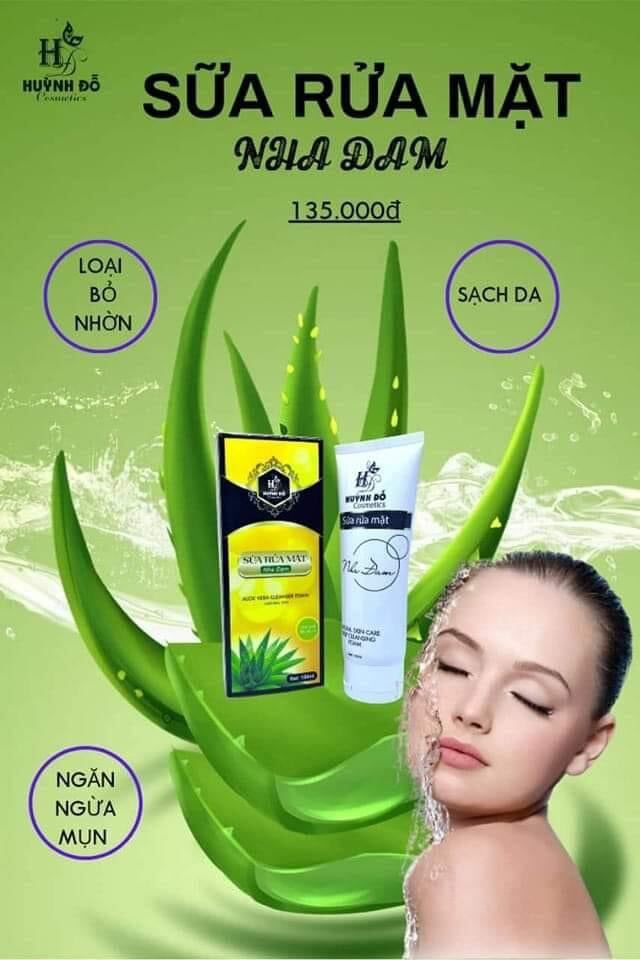 sữa rửa mặt nha đam huỳnh đỗ (2 chai 240k)