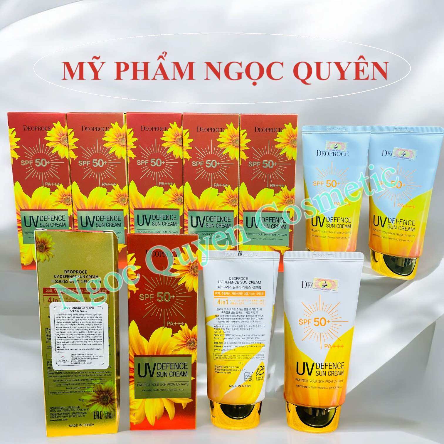 (Tem phụ + Date 2028) Kem Chống Nắng Deoproce Sps 50+ Hàn Quốc