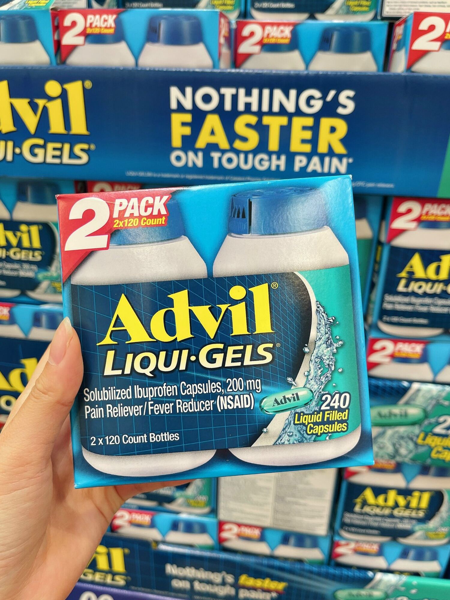 Advil Liqui Gels 200mg hộp 120 viên của Mỹ