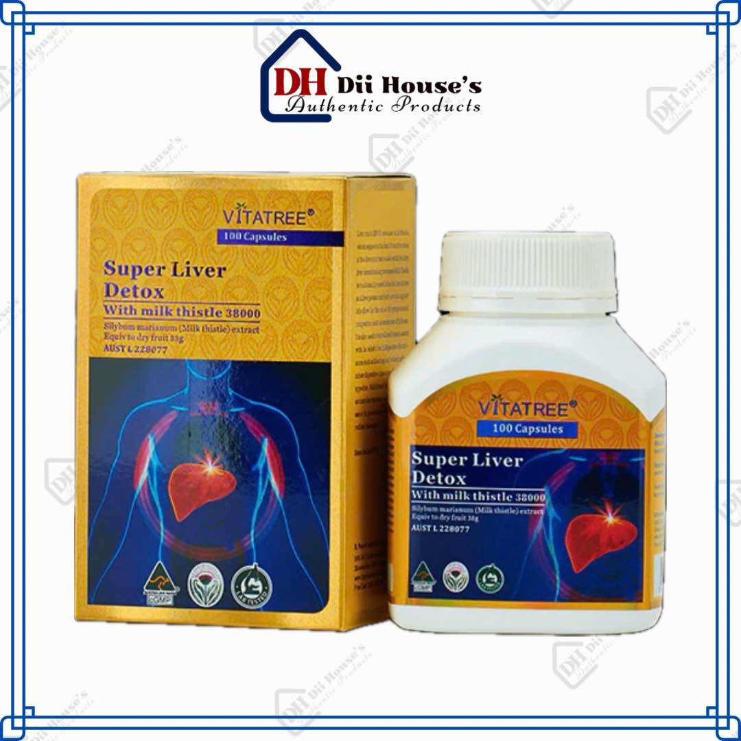 [Nhập khẩu] Viên uống bổ gan Vitatree Super Liver Detox 100 viên hàng Úc.