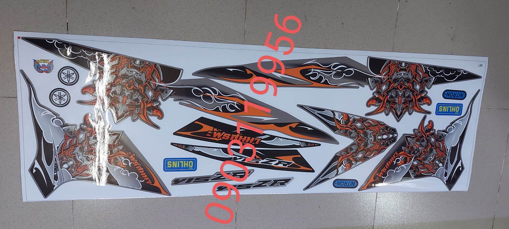 tem rời exciter 150 xám samurai