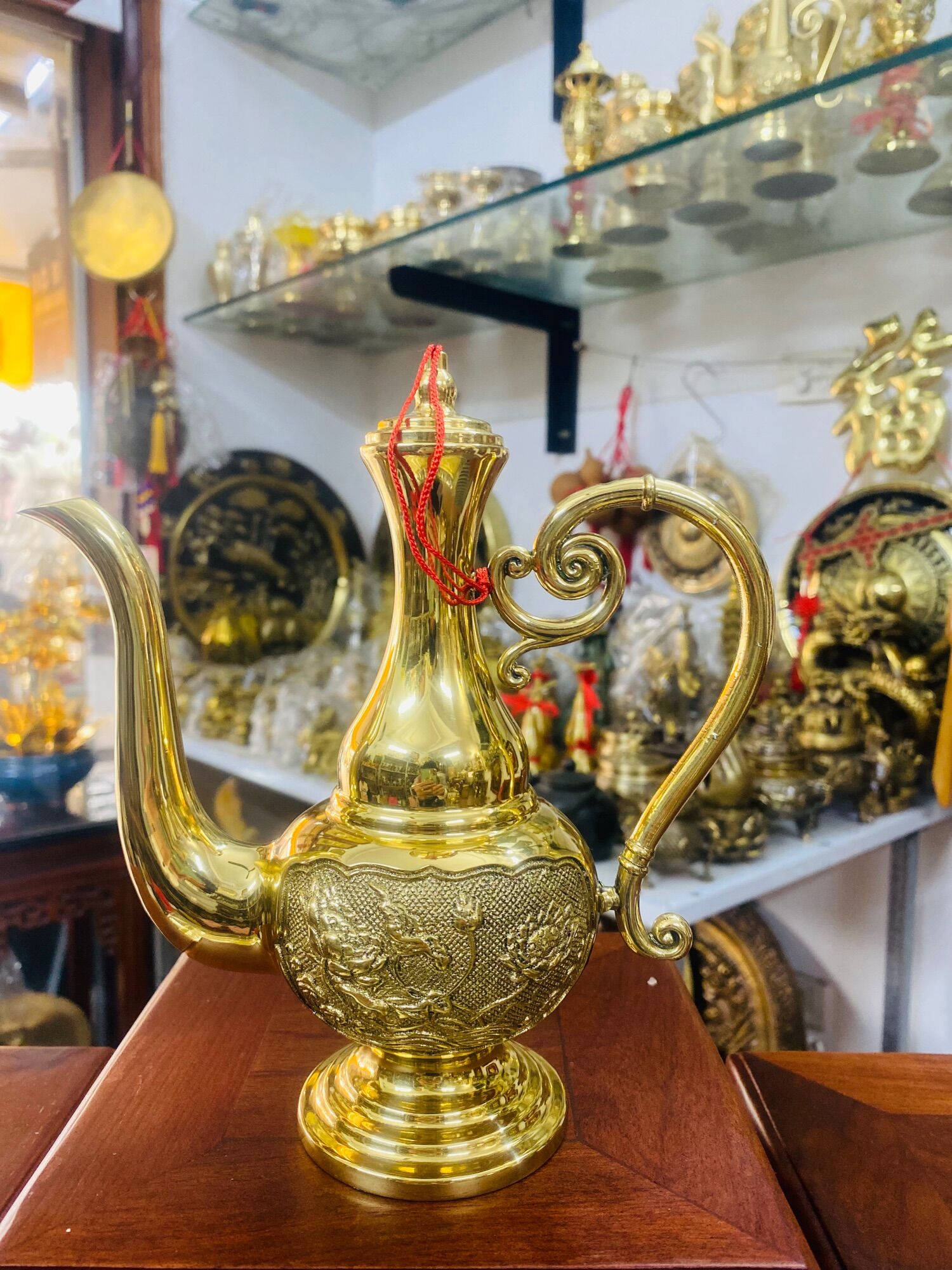 Ấm Bình đựng rượu bằng đồng cao cấp