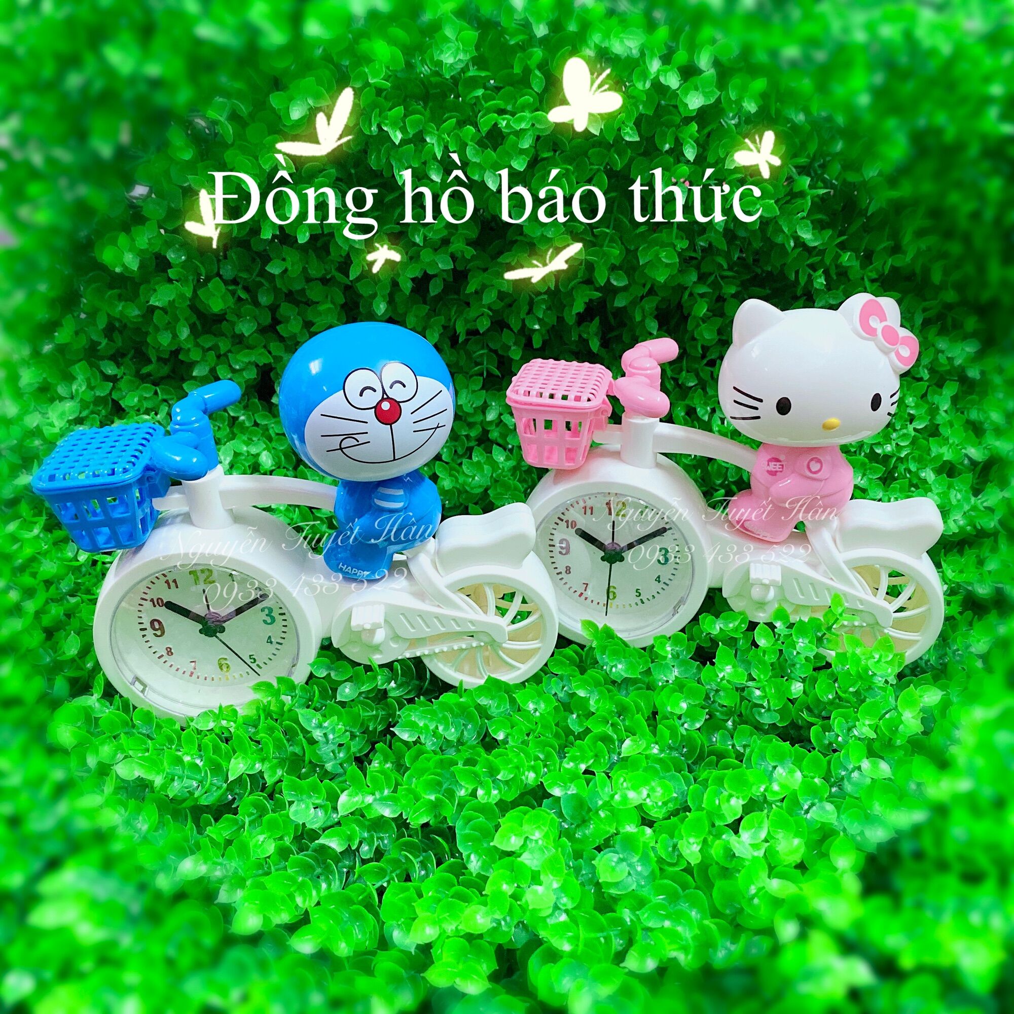 Đồng hồ báo thức Hello Kitty Doremon Doraemon