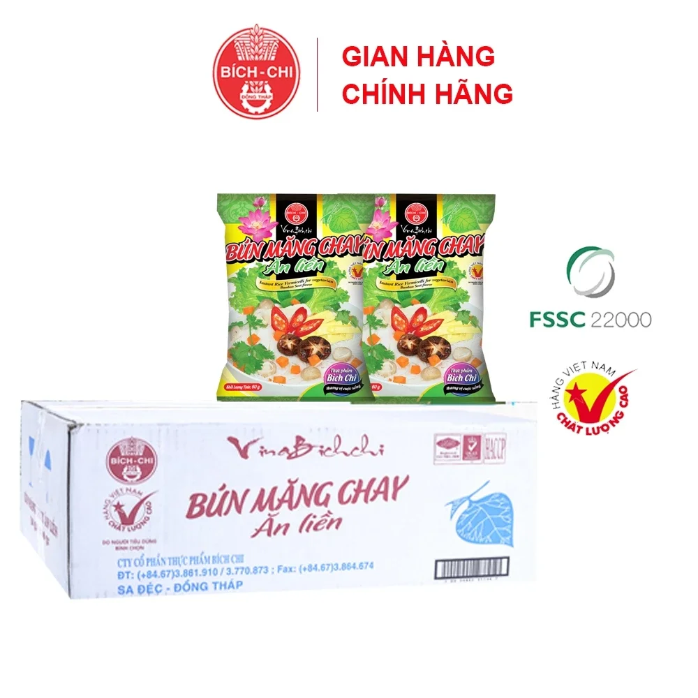 Bún măng chay vina bích chi thùng 30 gói