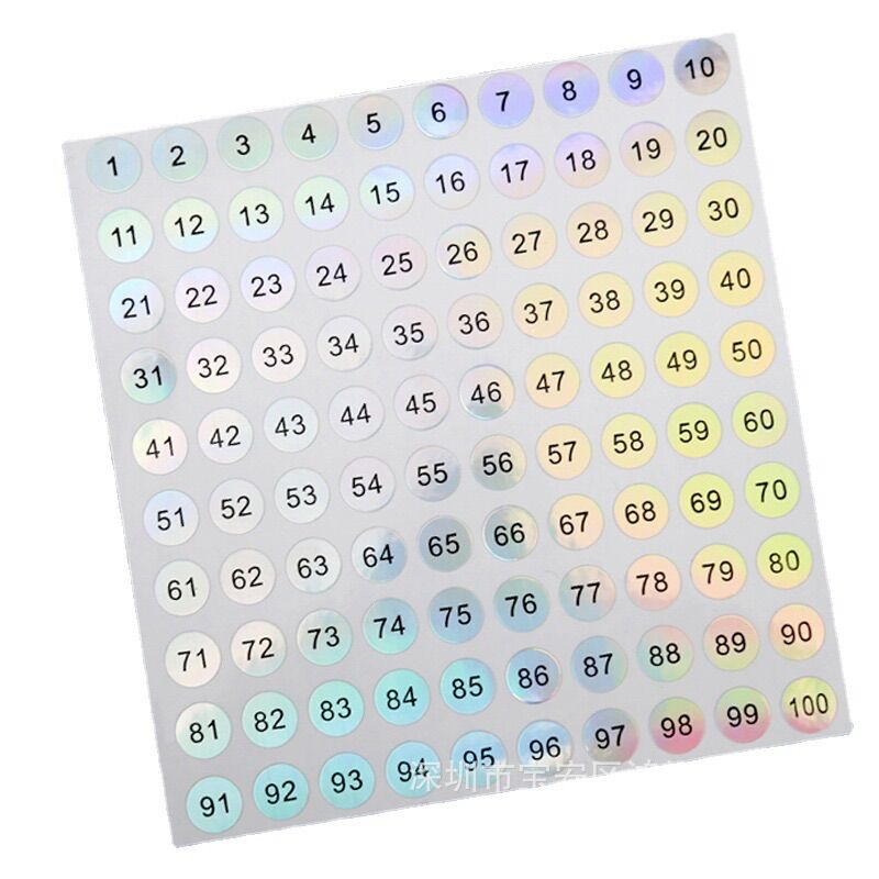 Tem đánh số hàng có sẵn [ 1-100] decal đánh số cho nail