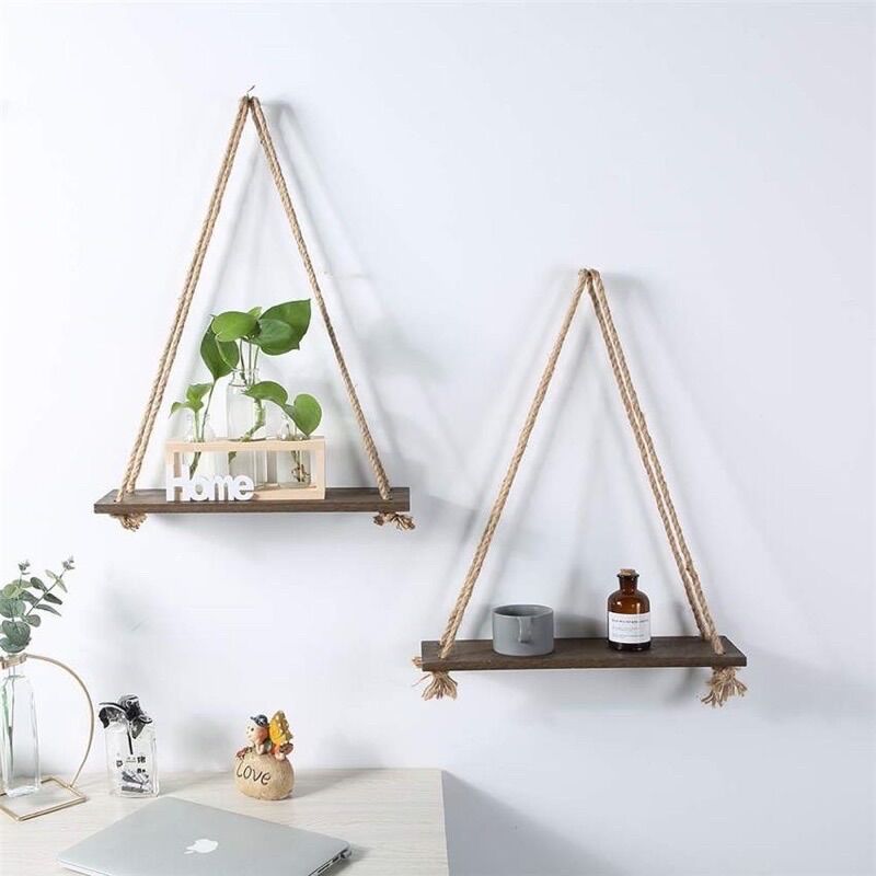 Kệ gỗ treo tường kích thước 30x10 tặng kèm dây treo