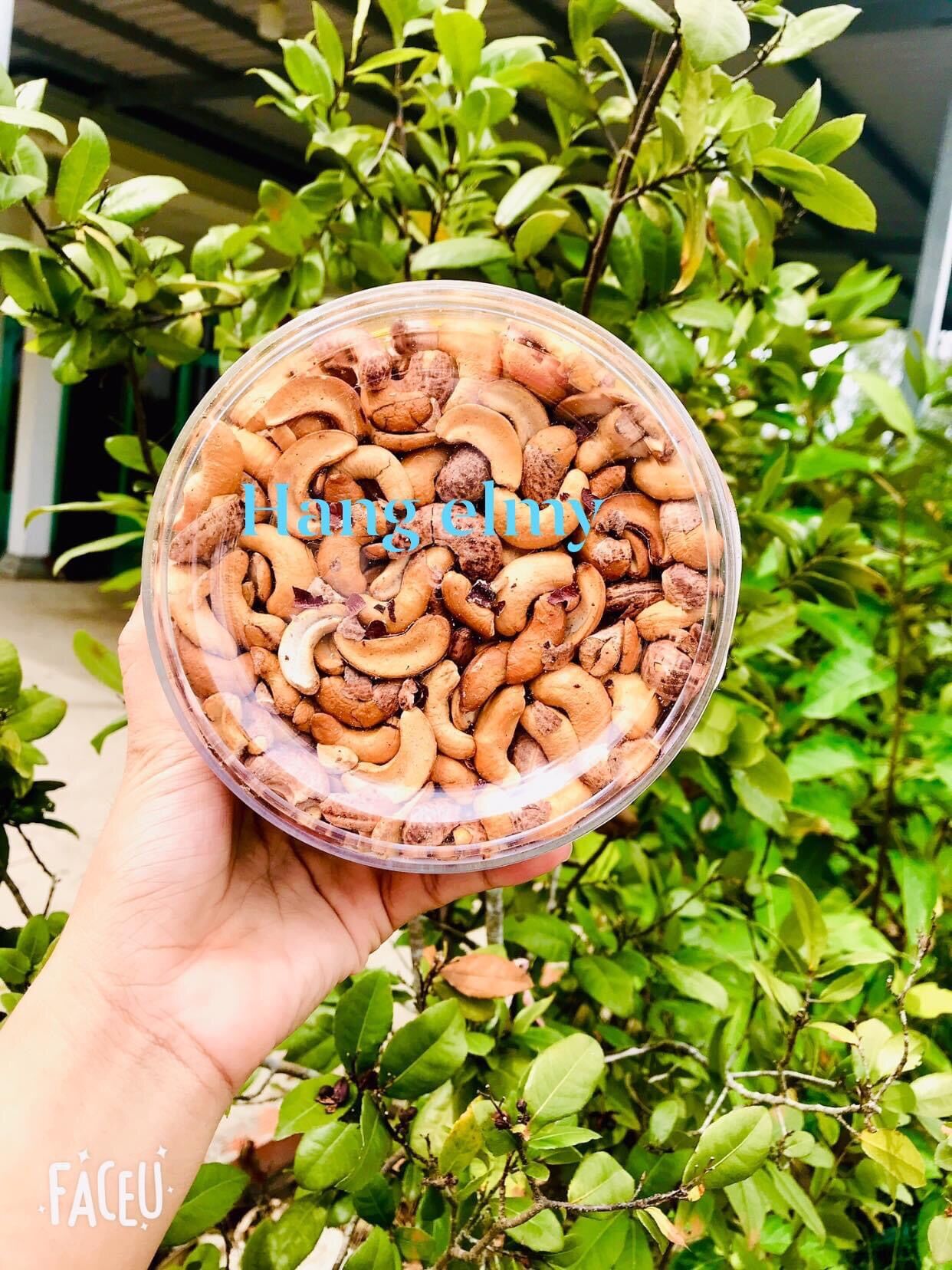 Hộp 500 gram hạt điều rang muối bể đôi có vỏ lụa chuẩn bình phước