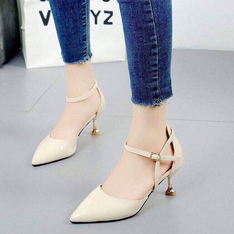 [HCM][Size 37 hàng xã 75k] Giày cao gót nữ  dép guốc cao gót