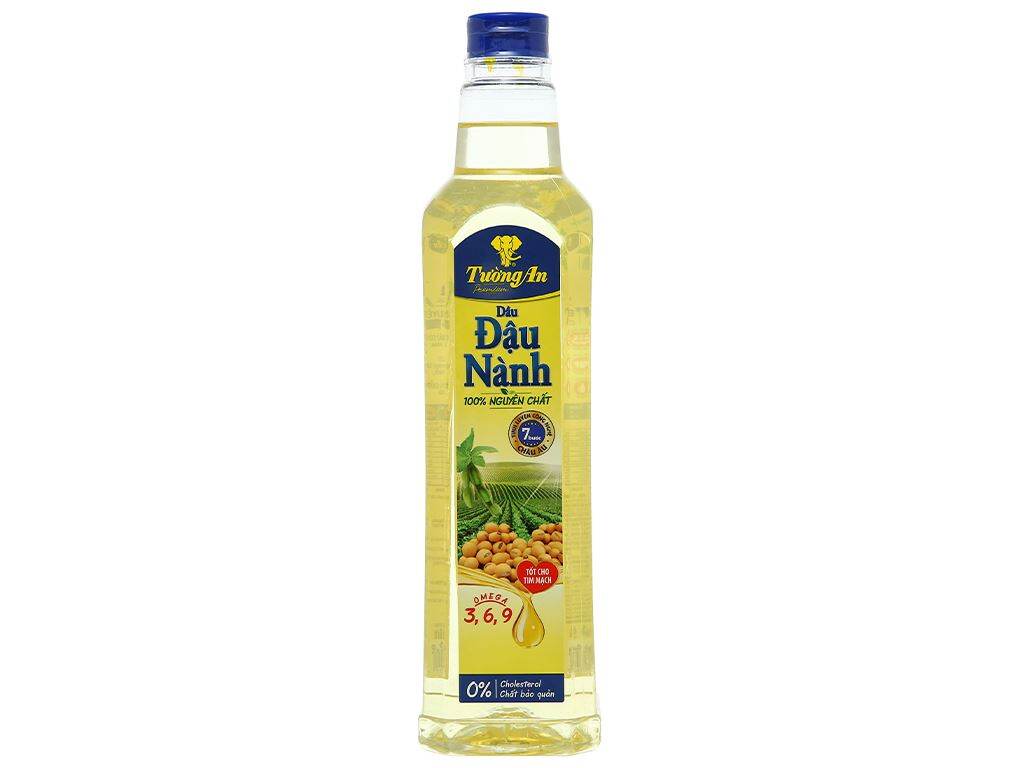 Dầu đậu nành 100% nguyên chất Tường An chai 1 lít