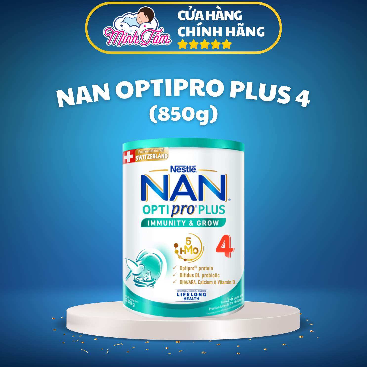 Sữa bột nestle nan optipro plus số 4