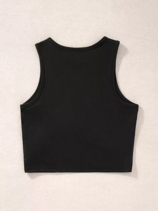 Áo croptop phối hai màu đan chéo ( 1210 )