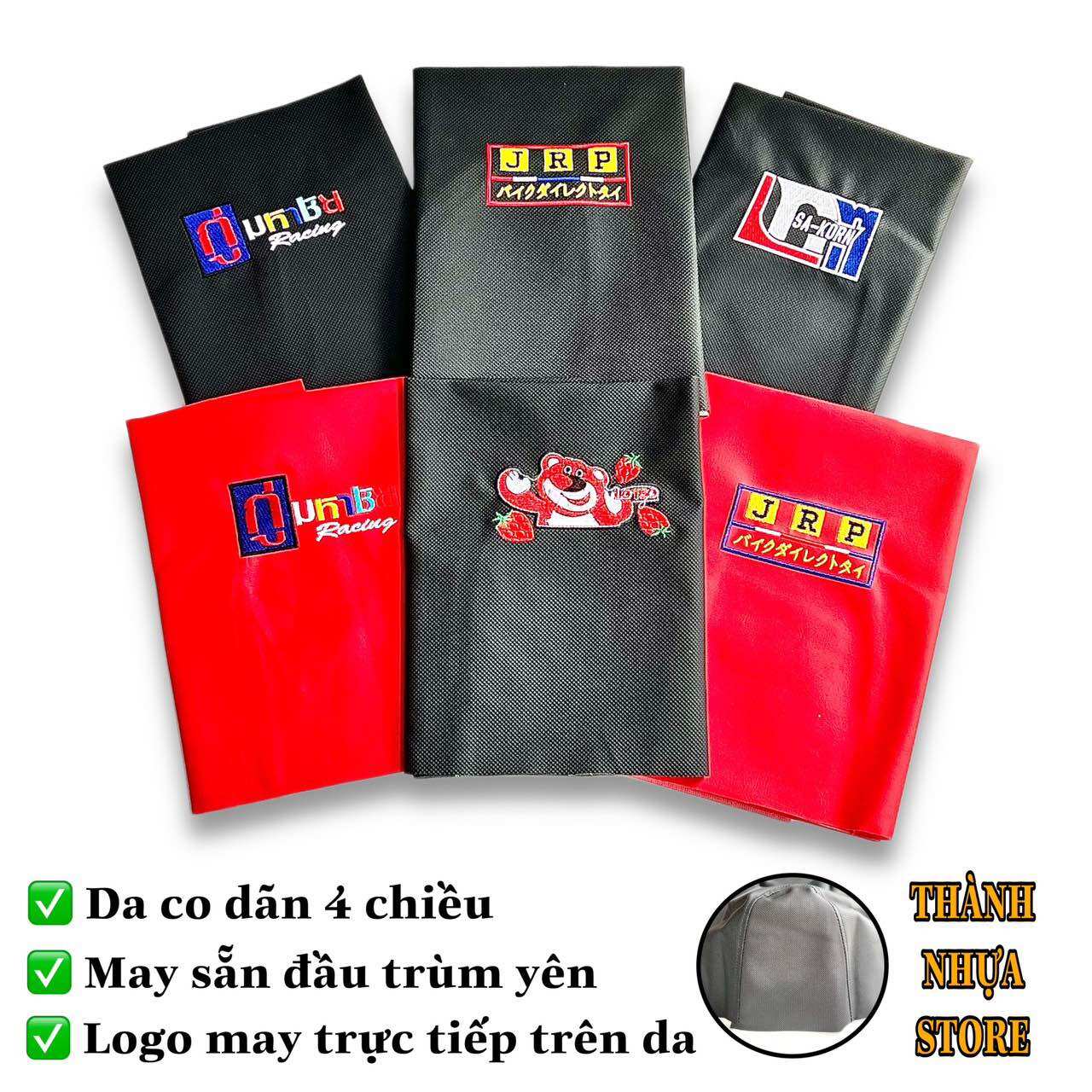 Da yên Thái chữ thêu logo nổi