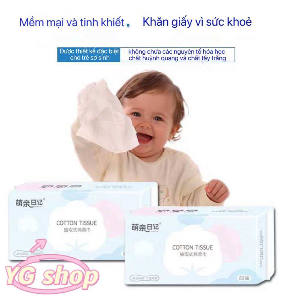 Khăn mặt khăn khô cotton đa năng khăn bông tự nhiên giấy rút tiện lợi khăn lau đa năng