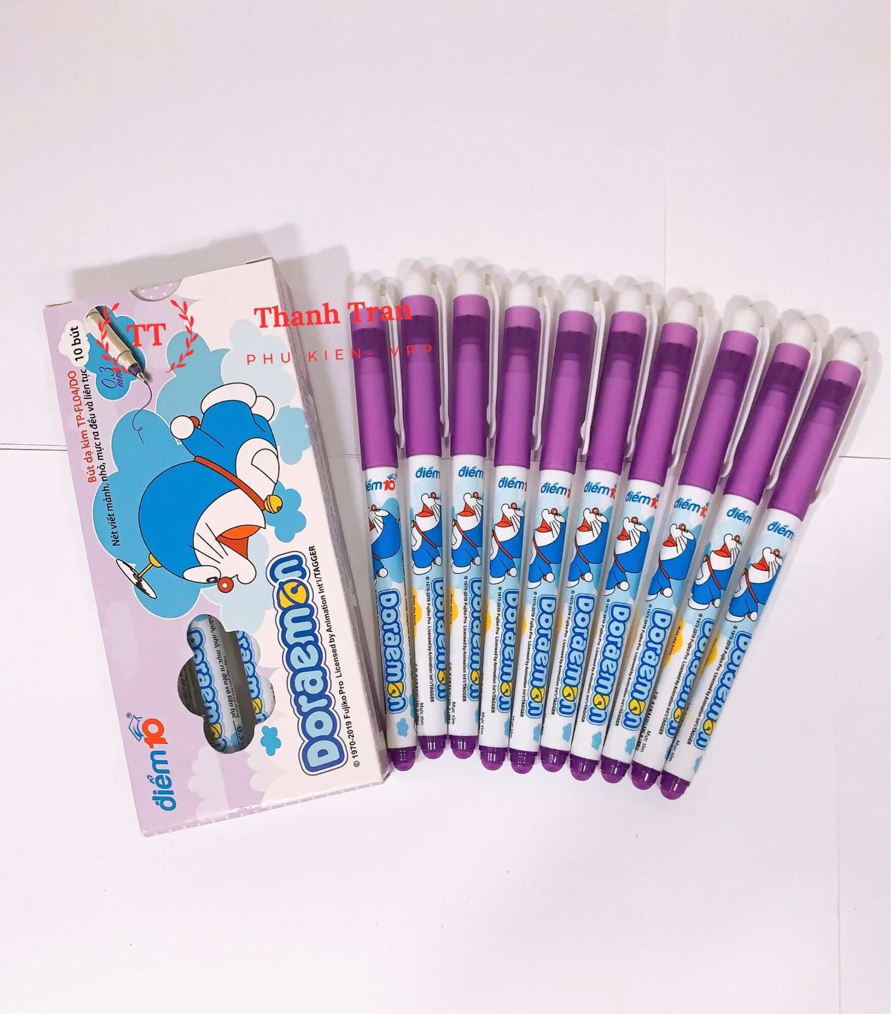 Hộp 10 cây bút lông kim FL-04/DO mực tím