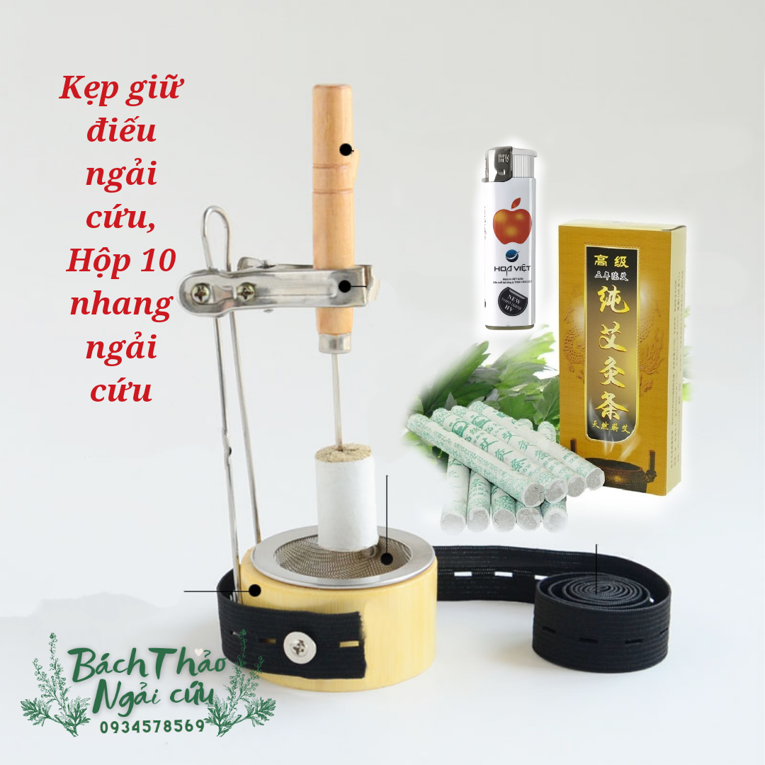 Kẹp giữ hơ điếu ngải cứu, nhang ngải cứu, ngải đoạn