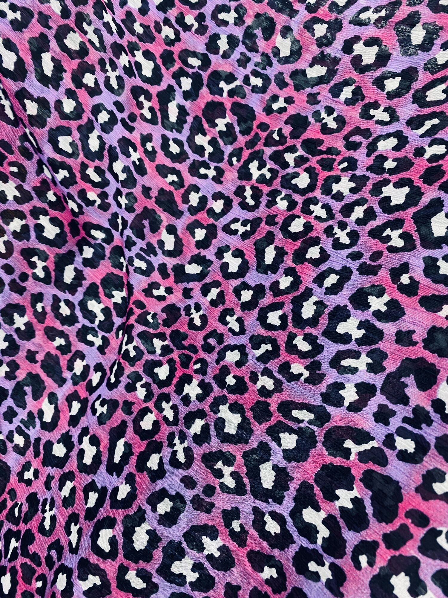 Vải voan chiffon dún ly hoạ tiết da beo