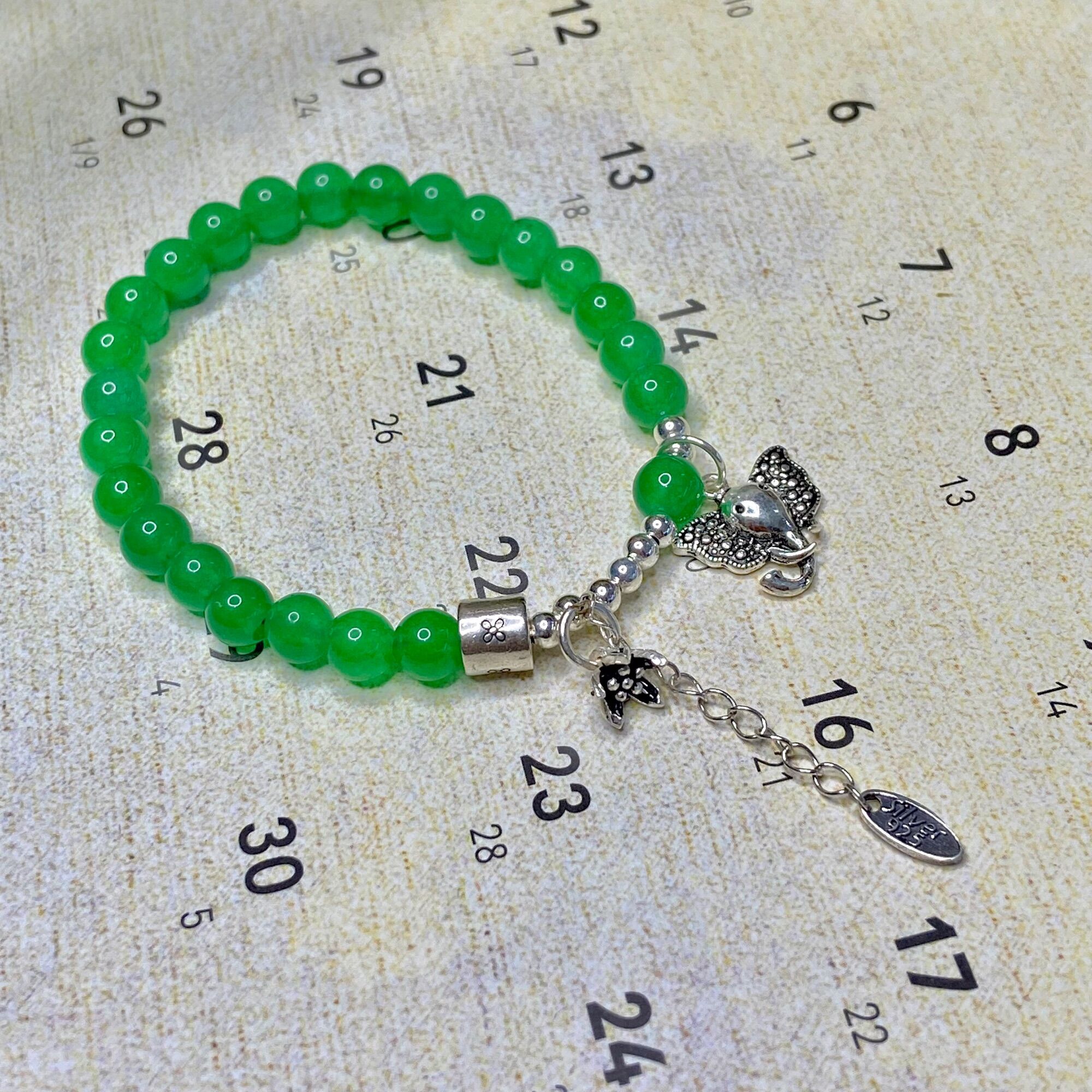 [Giá sỉ] Mã não xanh mix charm bạc