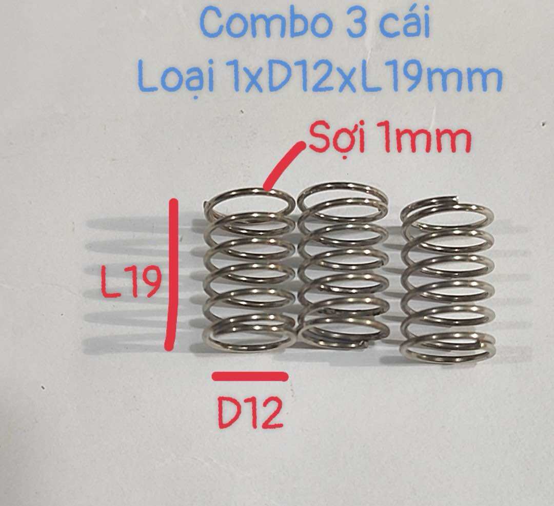 Lò xo inox D6, D9, D12mm