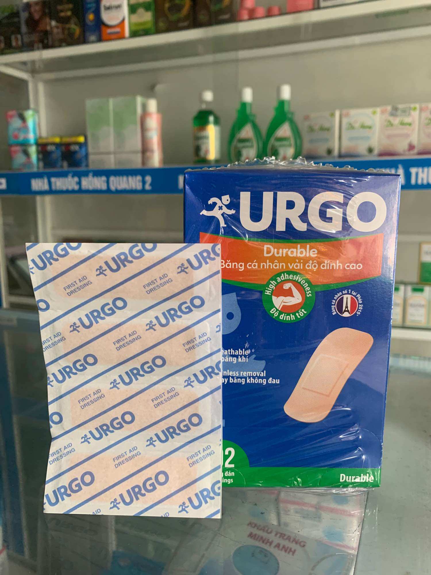 Băng cá nhân vải độ dính cao Urgo Durable