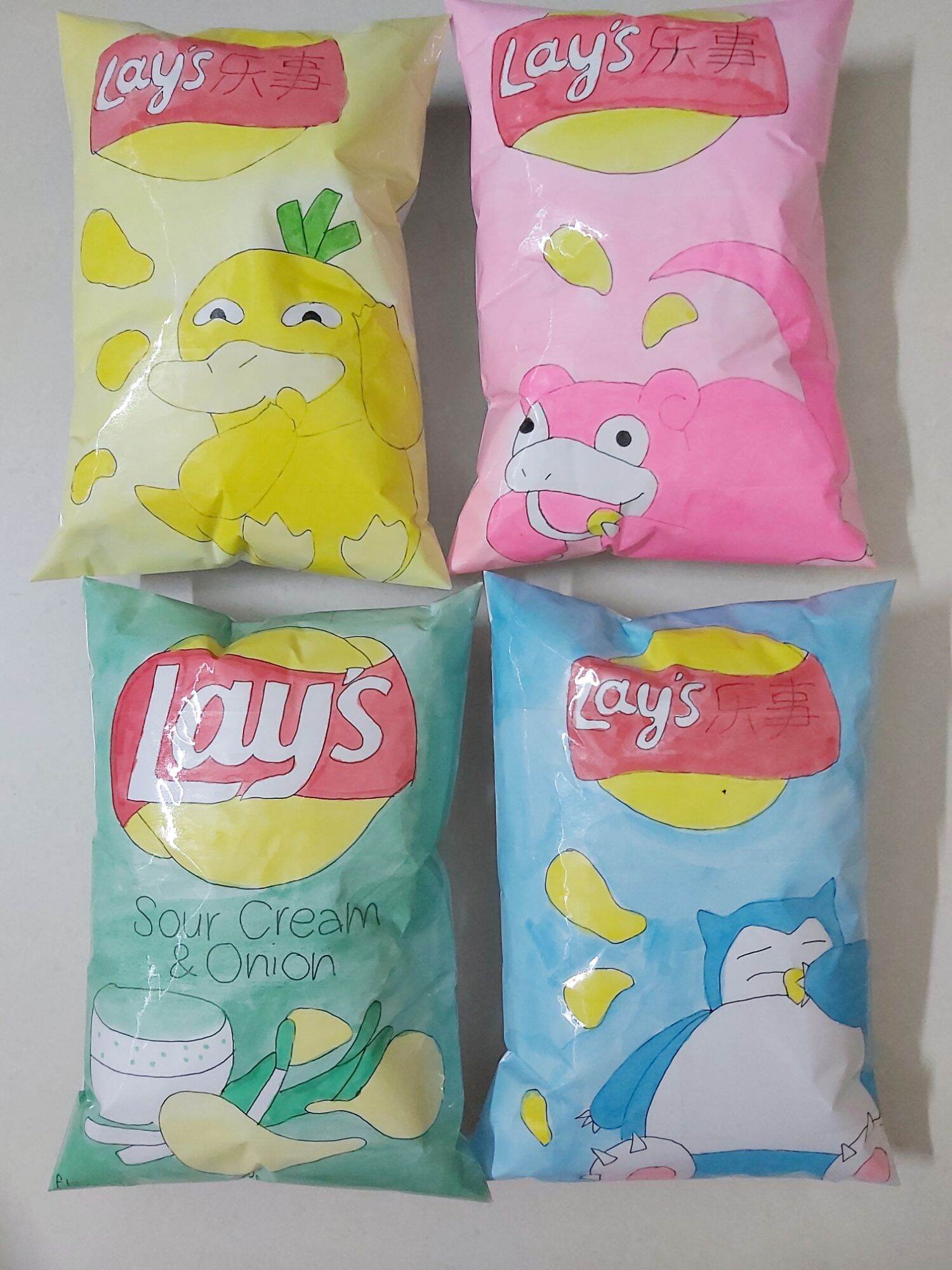 Squishy giấy bim bim lays các loại chậm tăng