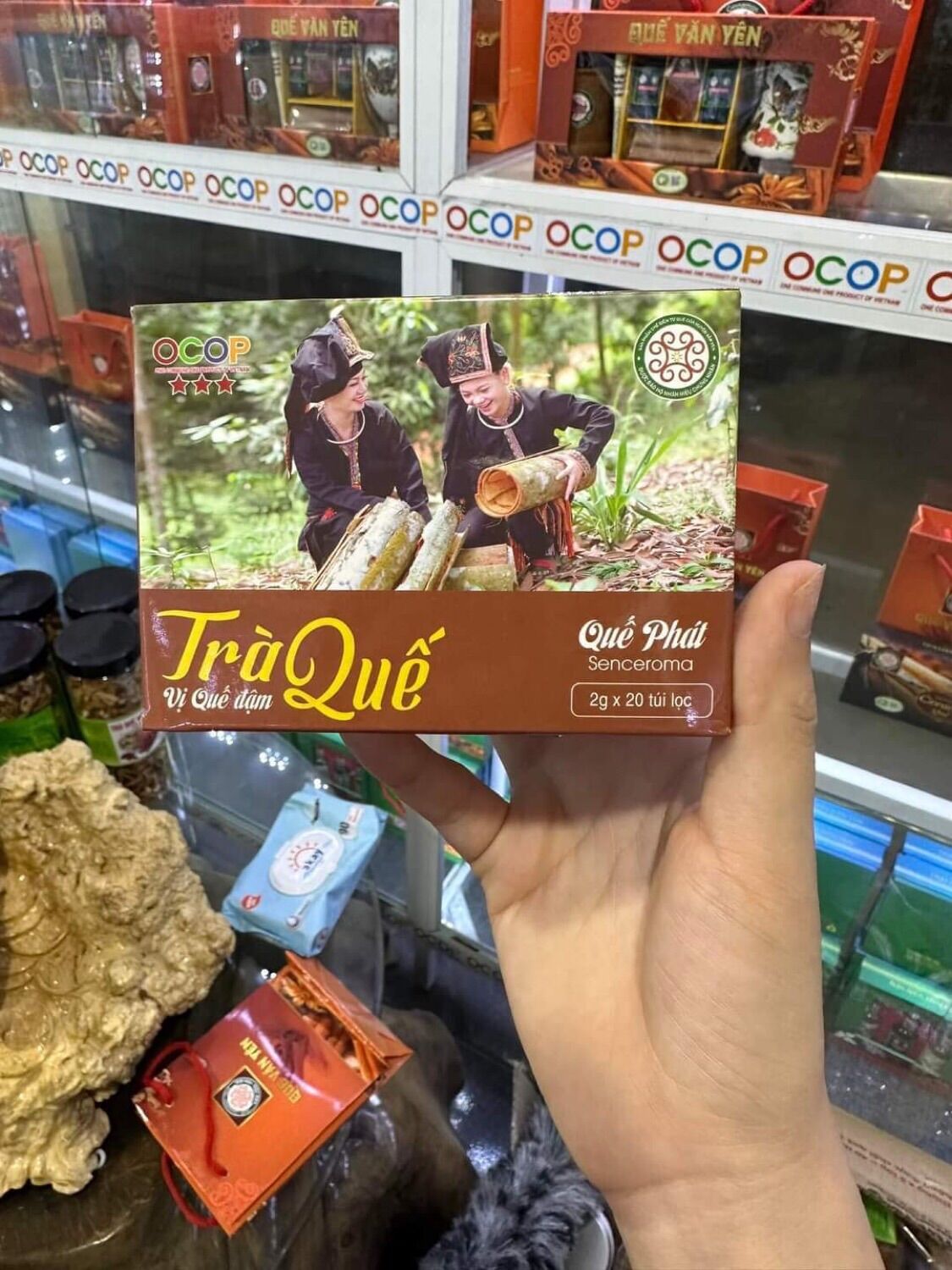 Trà quế Hồng sâm 150k/hộp 300g