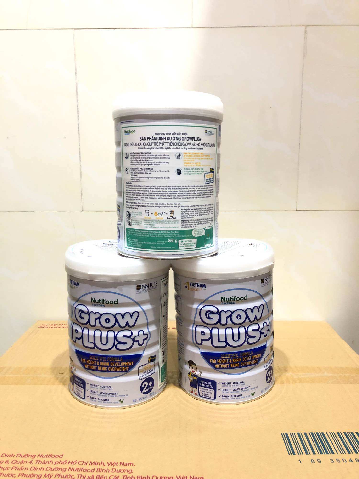 [HSD 5-2025] SỮA BỘT GROWPLUS TRẮNG 850g( bé từ 2 tuổi)
