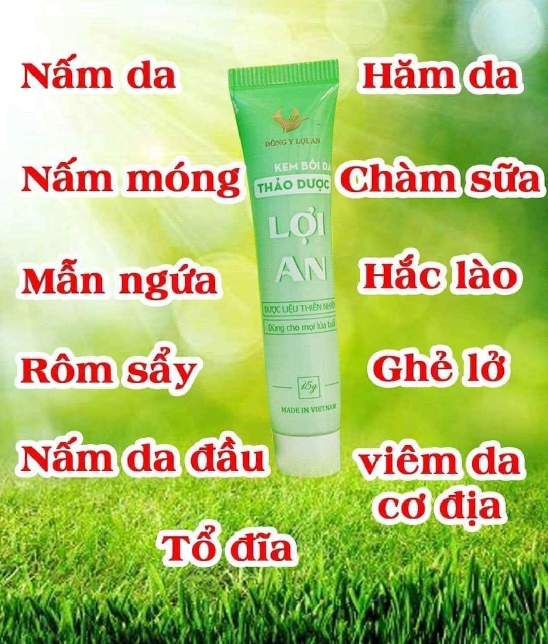 Viêm Da Lợi An Chuyên nấm da đầu, nấm móng, hắc lào, ghẻ lỡ....