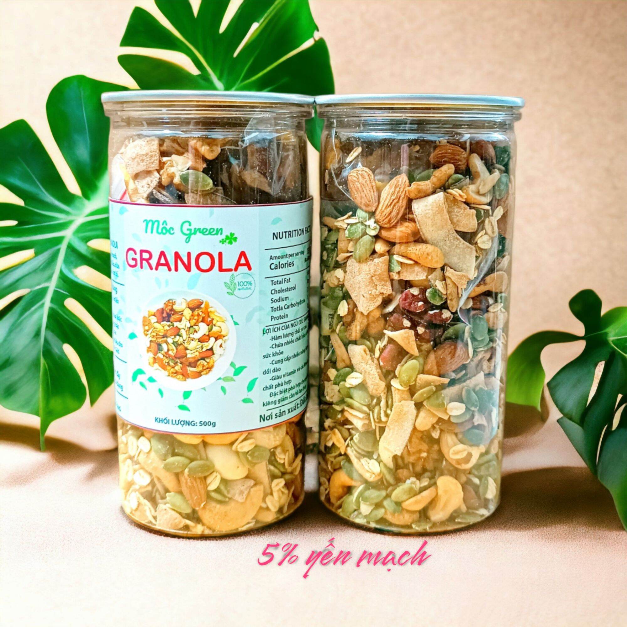 Granola Nhiều Hạt Cao Cấp - Granola Siêu Hạt 500g (5% yến mạch)