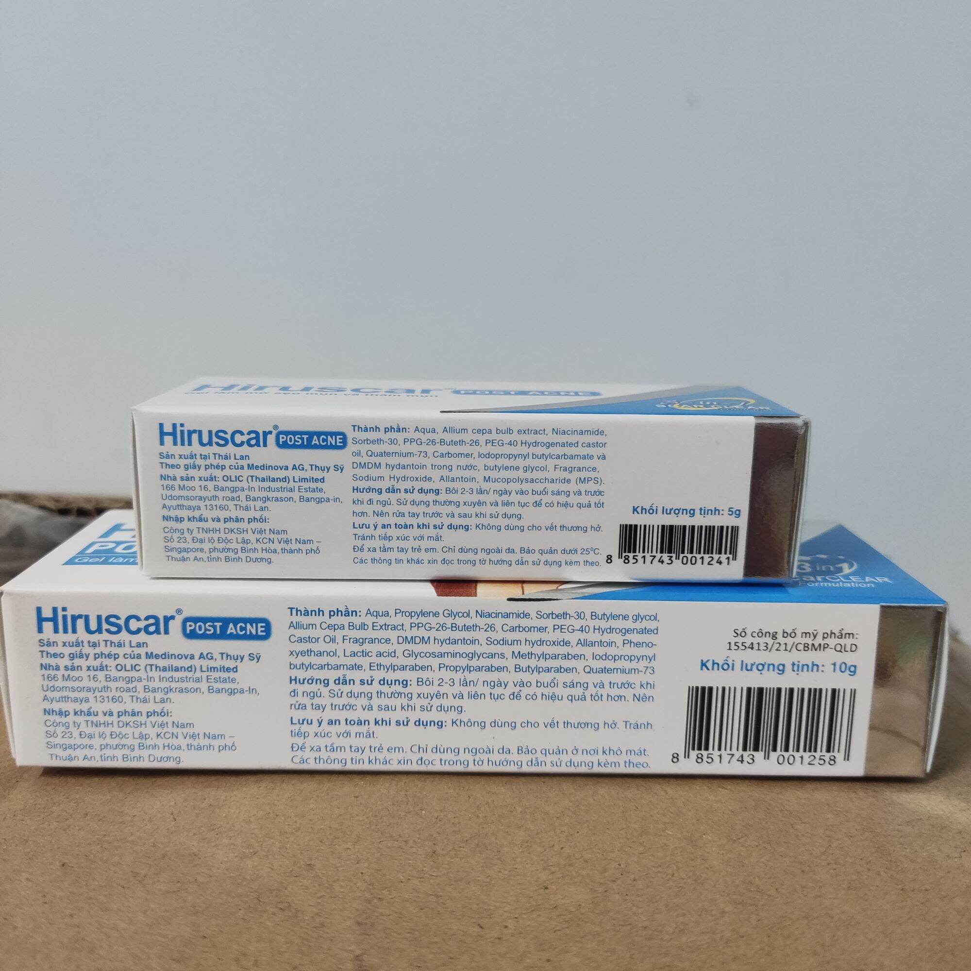 Gel chăm sóc sẹo mụn và mụn thâm Hiruscar Post Acne