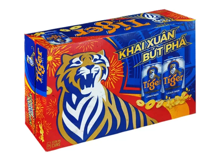 Bia Tiger nâu 5% lon 330ml