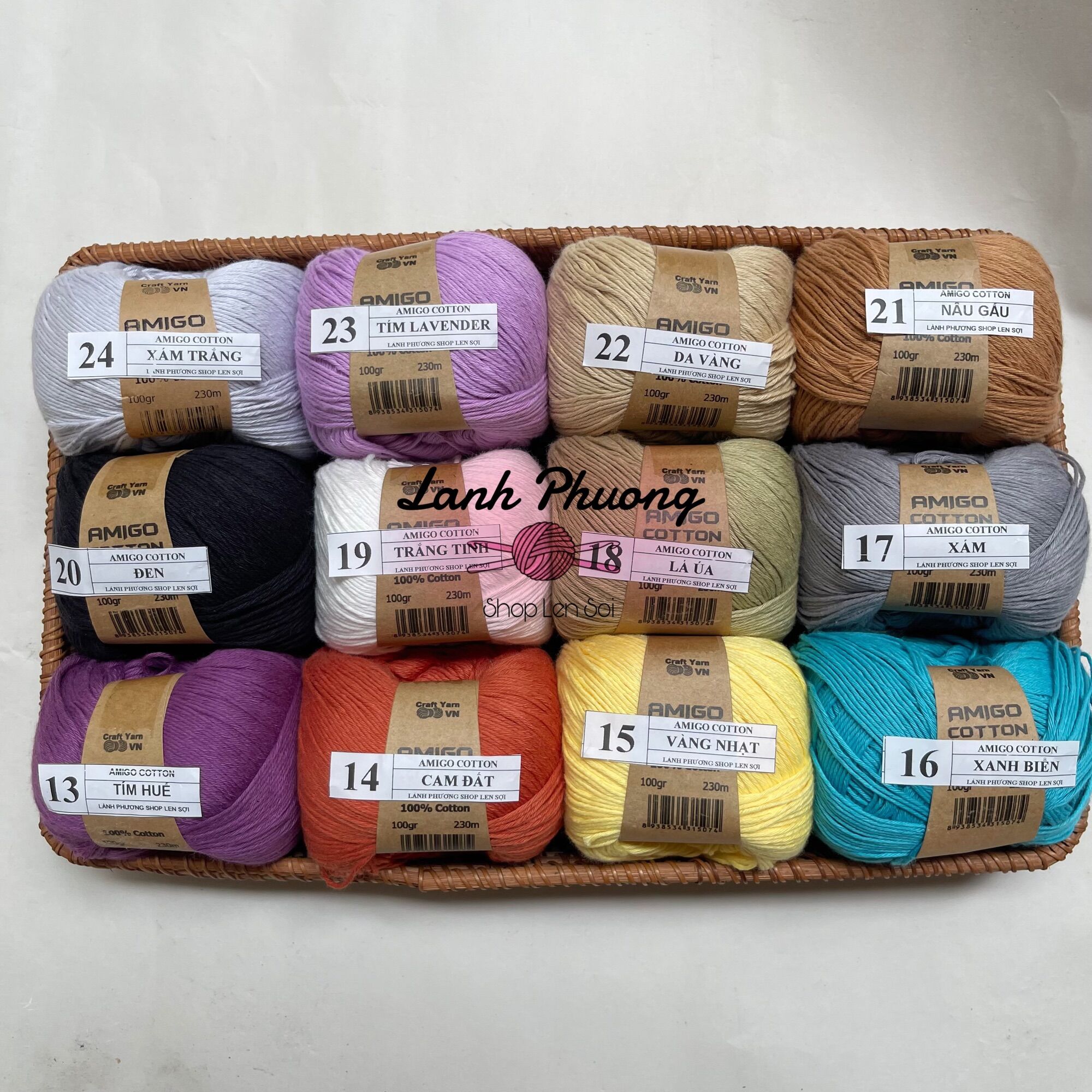 Amigo 100% Cotton Yarn for Crocheting Hats, 100Gr Roll Bag