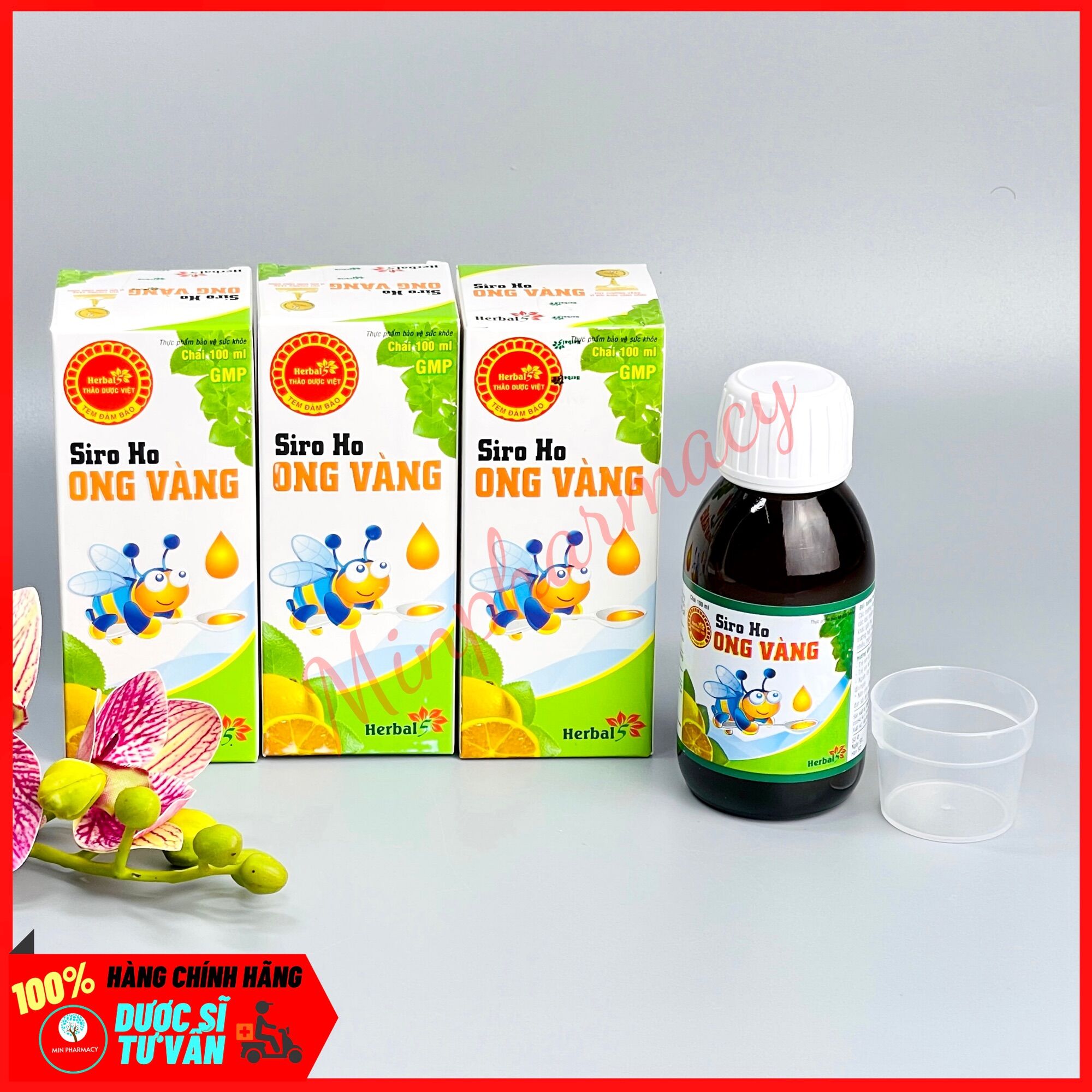 Siro Ho ONG VÀNG Chai 100ml - Minpharmacy