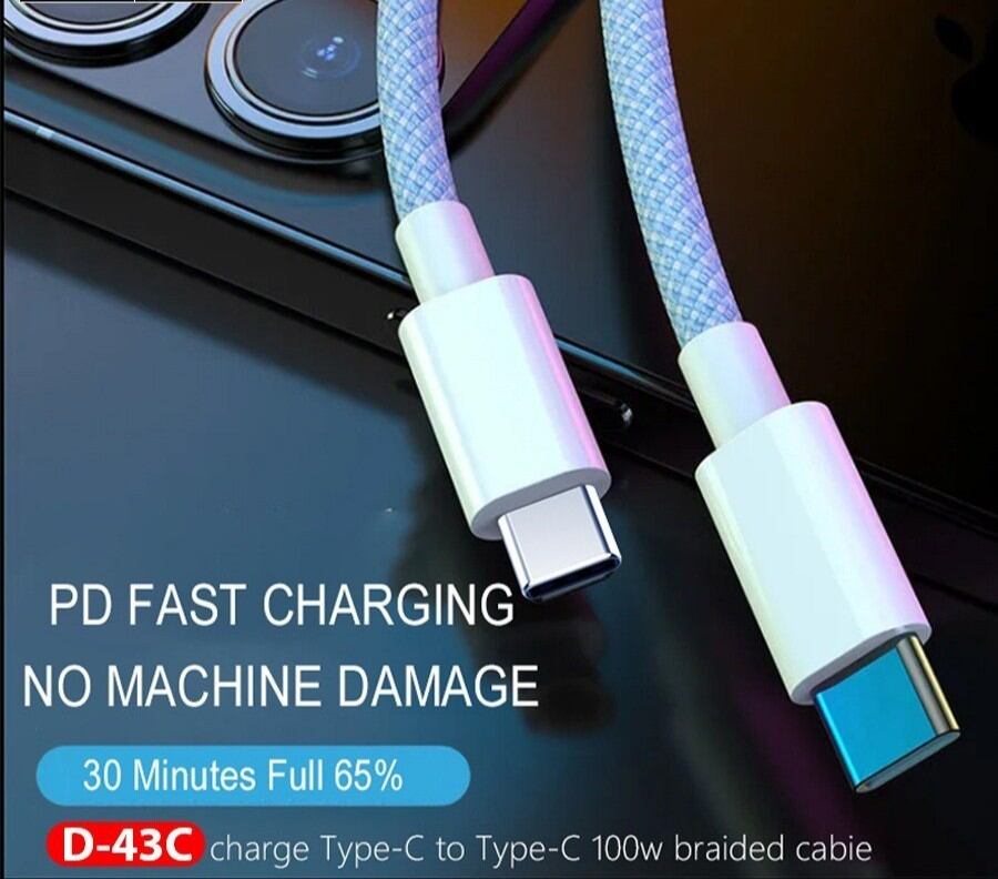 Cáp sạc siêu nhanh Denmen D43C TypeC to TypeC