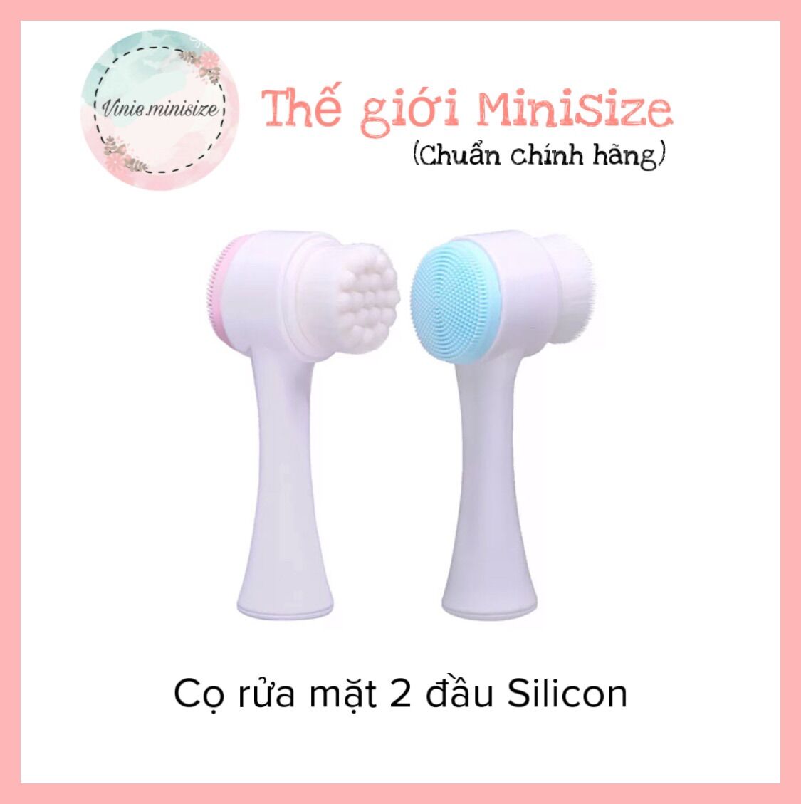 Cọ rửa mặt 2 đầu Silicon | Vinie.minisize