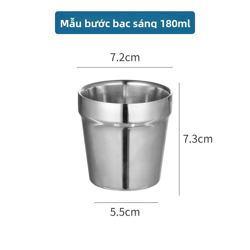 Cốc Nước Hai Lớp Bằng Thép Không Gỉ Phong Cách Hàn Quốc Cốc Đựng Đồ Uống Cốc Đựng Cà Phê Cốc Đựng Nước Dùng Tại Nhà Hàng - 5