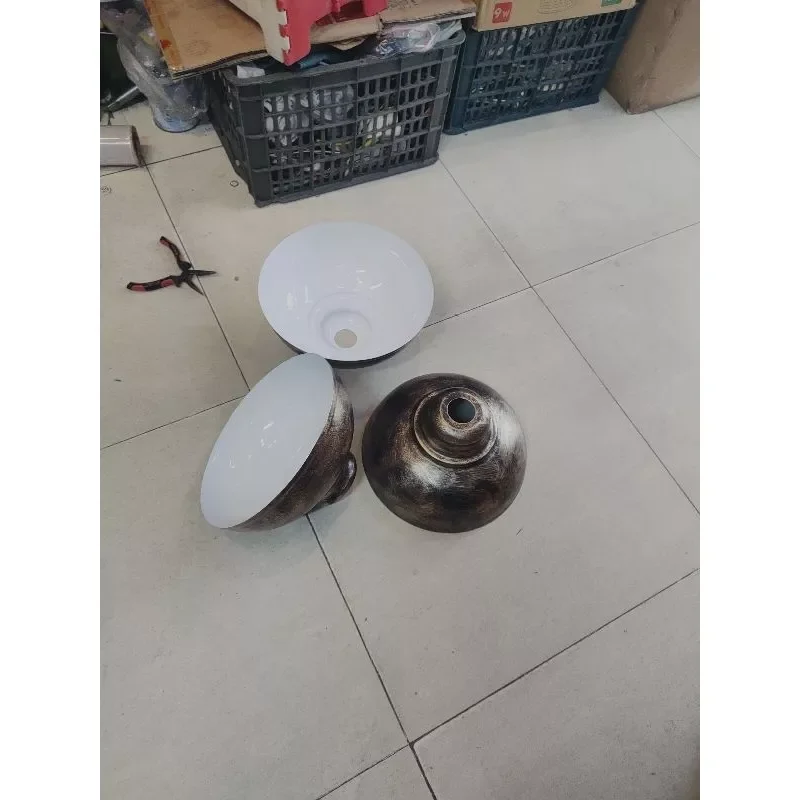 Conbo 3 chao đèn thả d30cm màu đồng trang trí