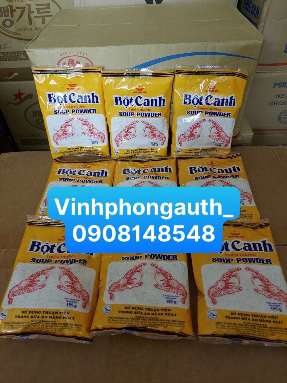 Combo 5 gói bột canh vàng Thiên Hương 195gr