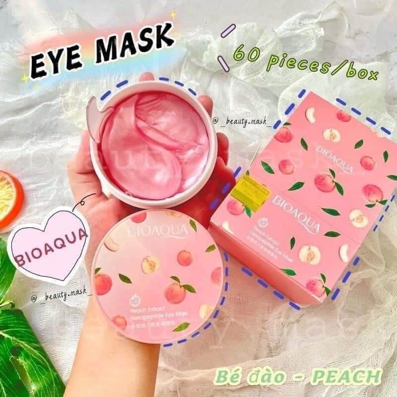Mặt nạ mắt trái đào Bioaqua ( hộp 60 miếng)