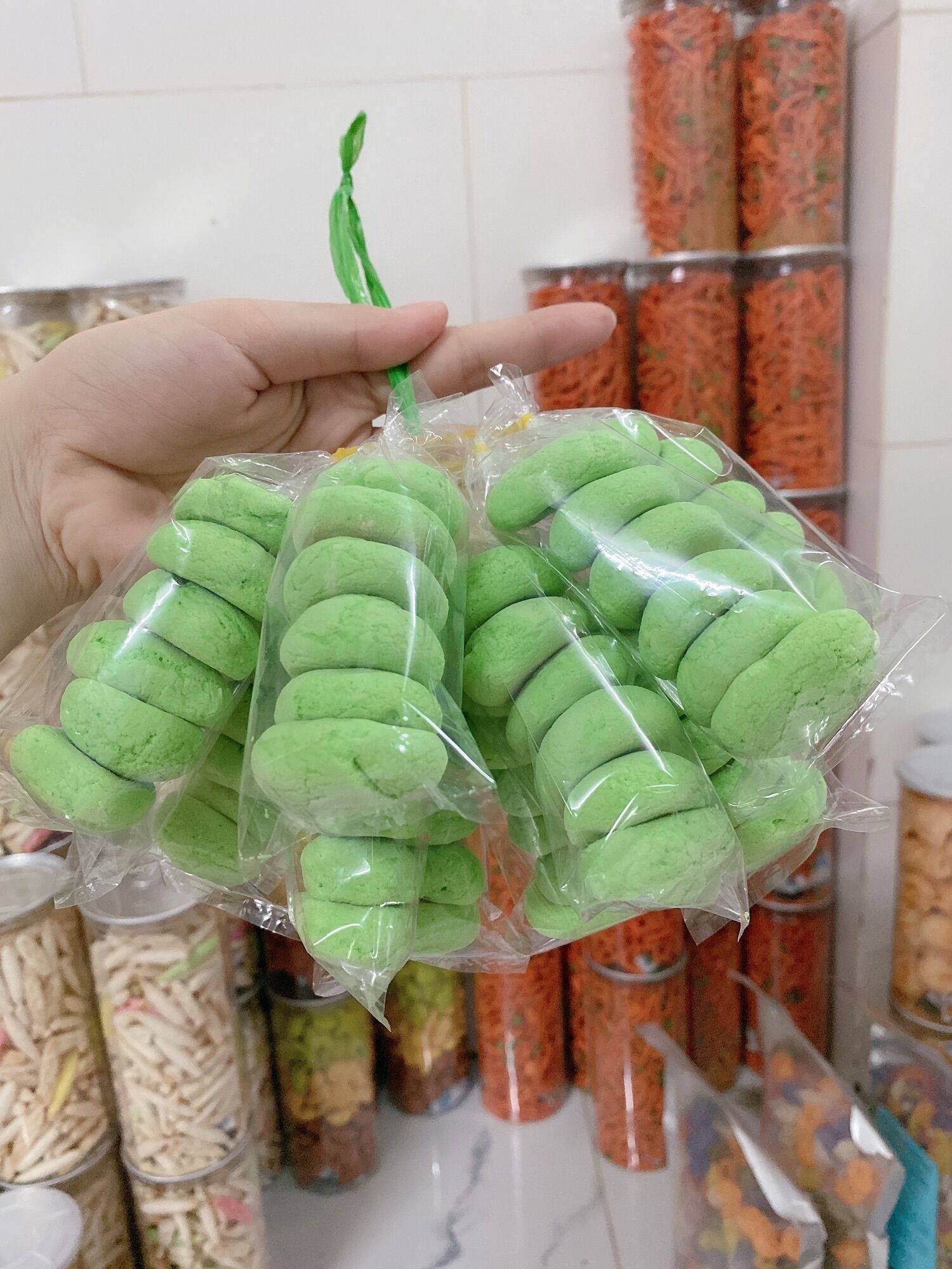 Bánh bao sữa matcha trà xanh nguyên chất (1 xâu gồm 60 cái bánh)