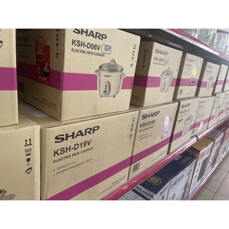 Nồi cơm Sharp 0.6 đến 2.8 lít Thái Lan, bảo hành chính hãng 12 tháng