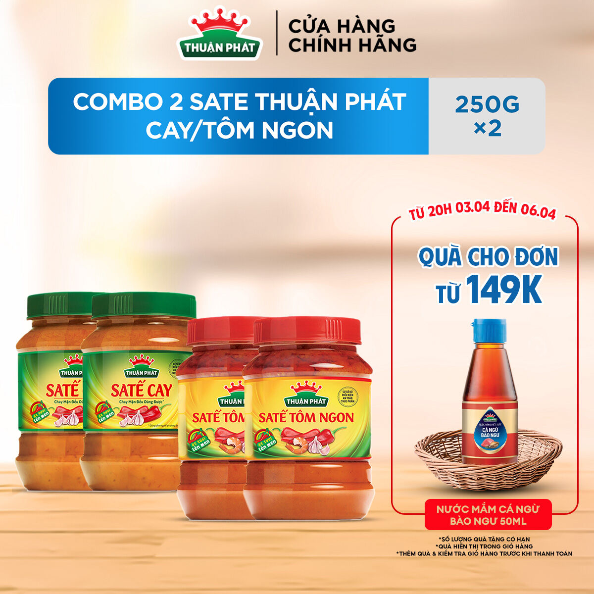 Combo of 2 Spicy Thuan Phat Satay/Delicious Shrimp 250Gx2