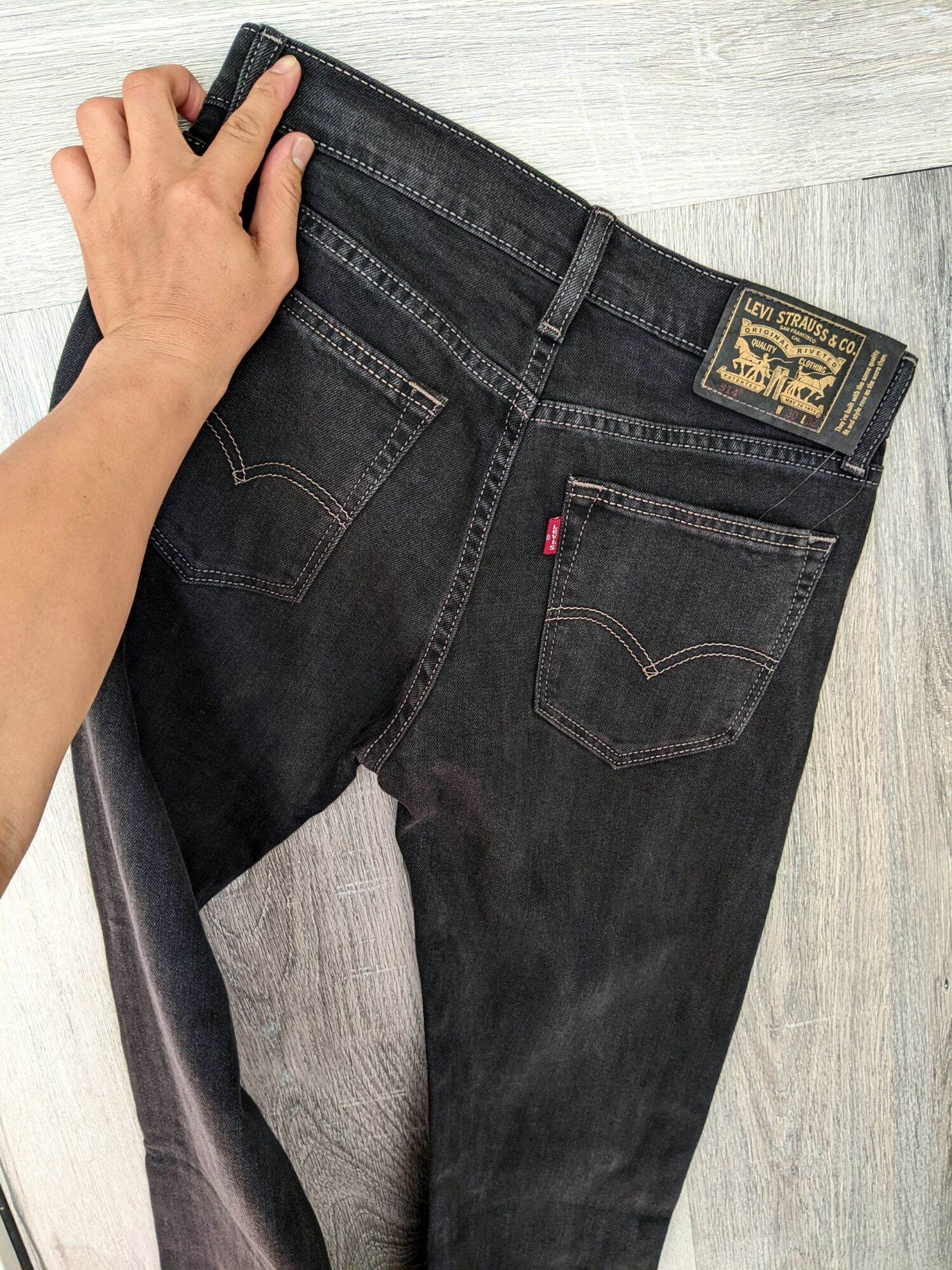 quần jean nam levis màu xám đất