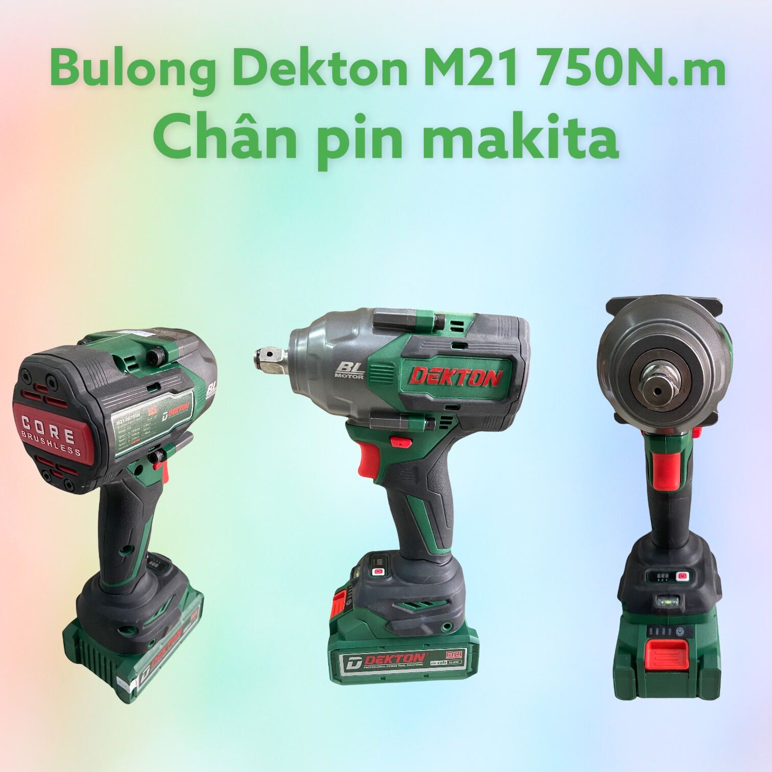 Bảng giá Máy siết bulong pin DEKTON M21_IW750N